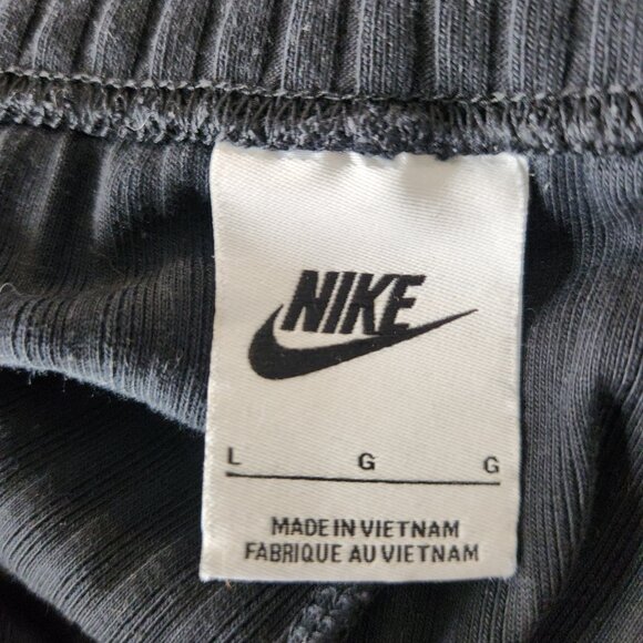 Nike Sportswear Womens Large Black Rib Flare Pants - Picture 6 of 7